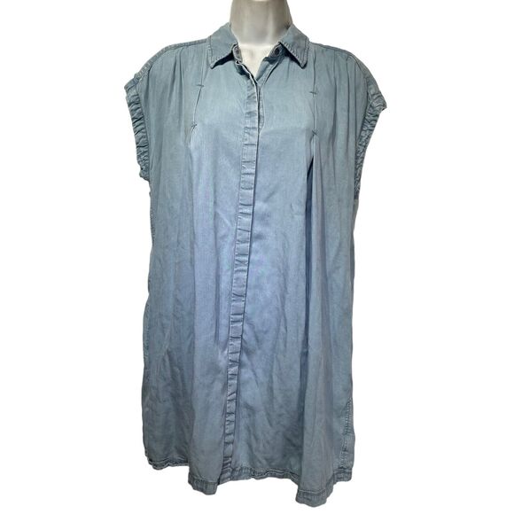 cooperative urban outfitters button up chambray sleeveless dress Size S - Picture 1 of 7